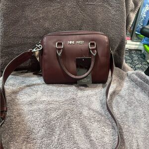 Nine West Dark Red Satchel Bag